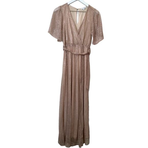 Baltic Born Champagne Abigail Sparkle Gown Maxi Dress Size XS - Picture 7 of 7